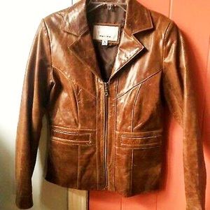 Women's Wilson's Brown Leather Jacket ~ Maxima